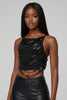 Liquid Vice PU Strap Cropped Tank