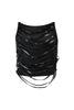 Open back top with PU strap detailed