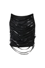 Open back top with PU strap detailed
