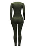 Ruched drawstring top set
