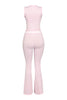  Soft pink two piece set with flirty heart front cutout