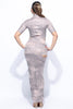 Crop top and laser cut detailed maxi skirt