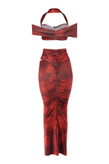 After Dark Cutout Off Shoulder Maxi Set