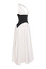 Midnight Bloom Halter Flare Maxi Dress