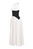 Midnight Bloom Halter Flare Maxi Dress