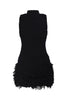 Fringe Behavior Knit Mock Neck Mini Dress