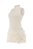 Fringe Behavior Knit Mock Neck Mini Dress