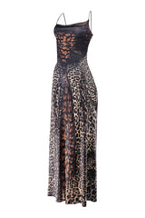 Printed maxi dress with straight hem and regular fit