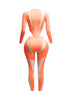 Mesh contrast bodysuit and leggings set