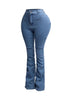 Pinched bell bottom denim pants