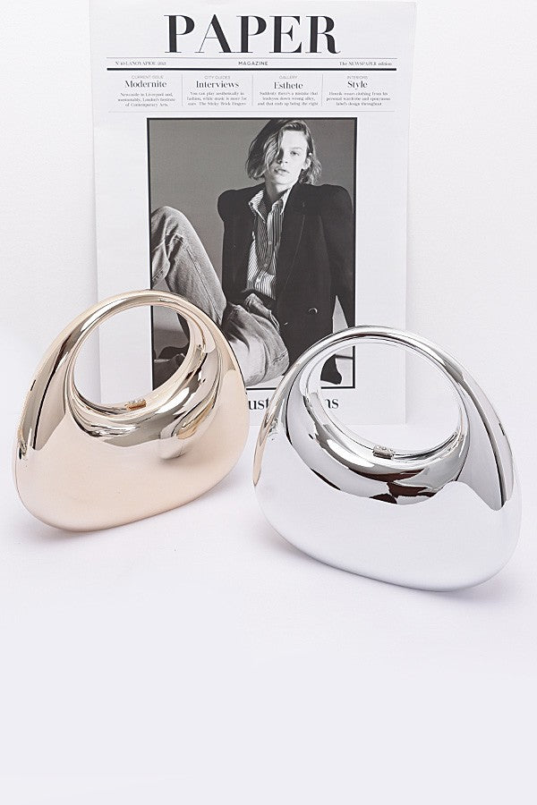 Metallic Plastic Party Clutch