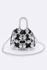Metallic Plastic Ball Party Clutch w/Pouch