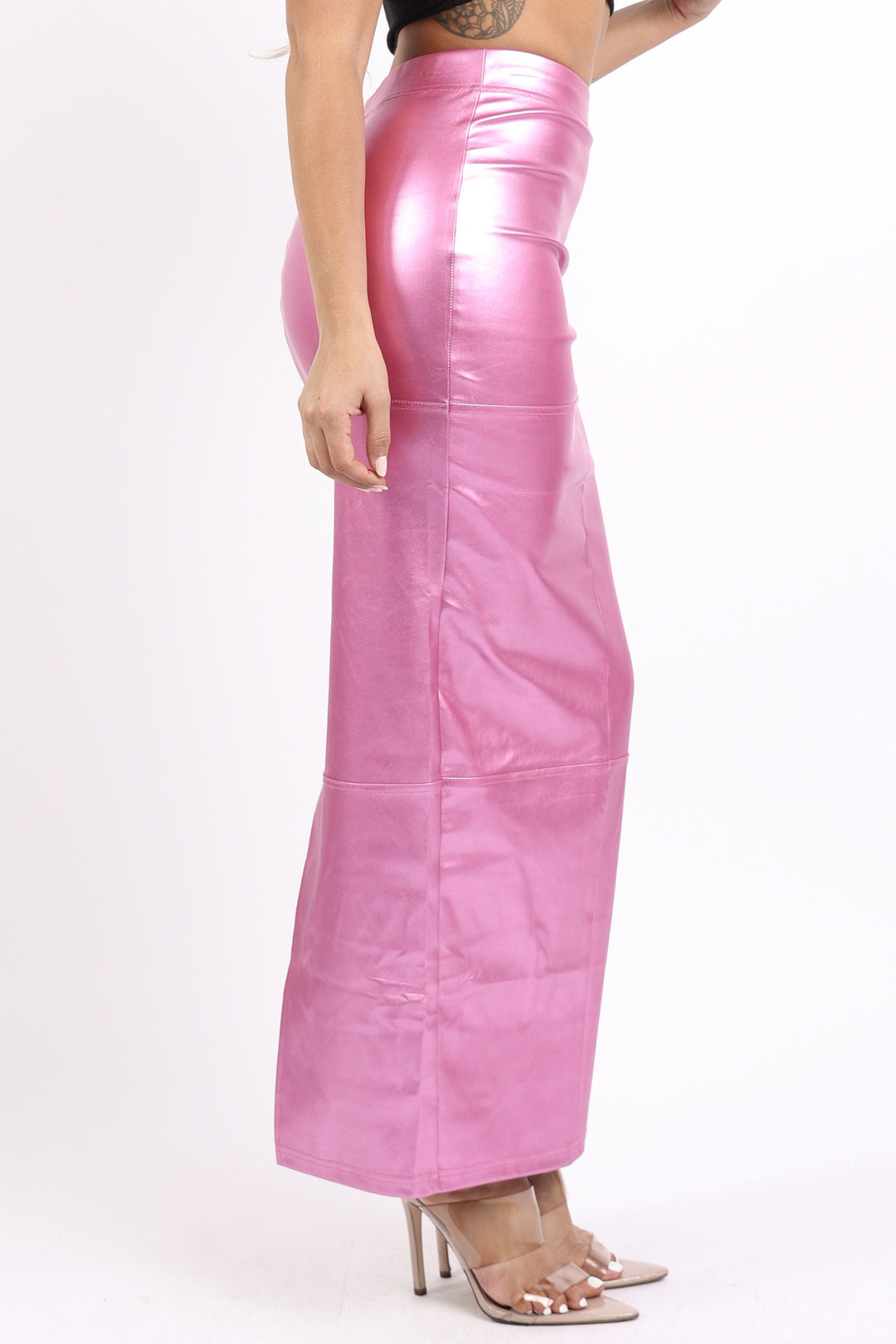 PU maxi skirt