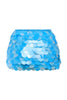 Blue party skirt with oversized sequins