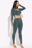 Mineral washed cut out top and leggings set