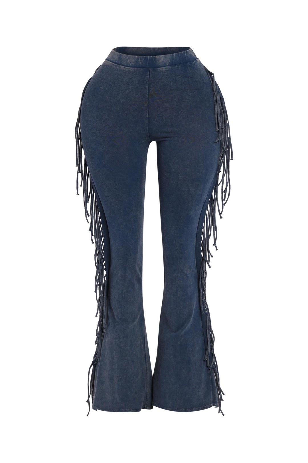 Soft Stretch Fringe-Detail Pants – Forgiving High-Waist Everyday Style