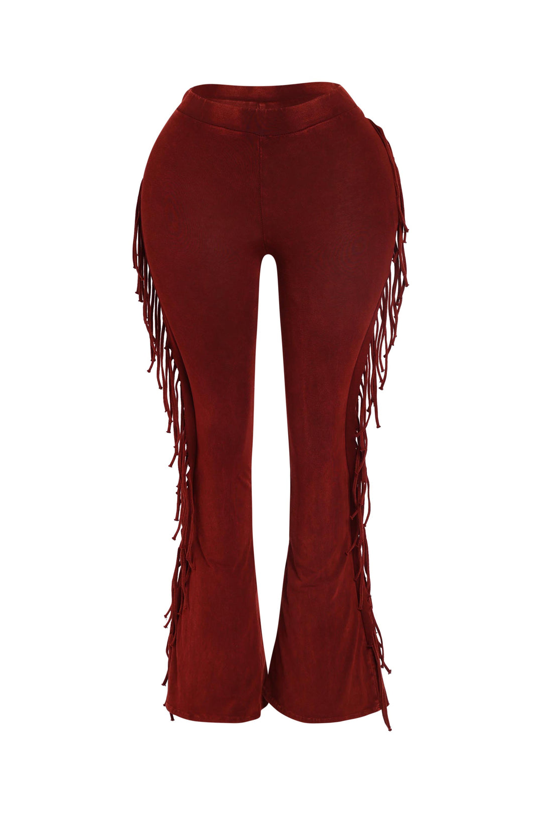 Soft Stretch Fringe-Detail Pants – Forgiving High-Waist Everyday Style
