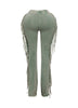 Fringe-Detailed Mineral Washed Pants