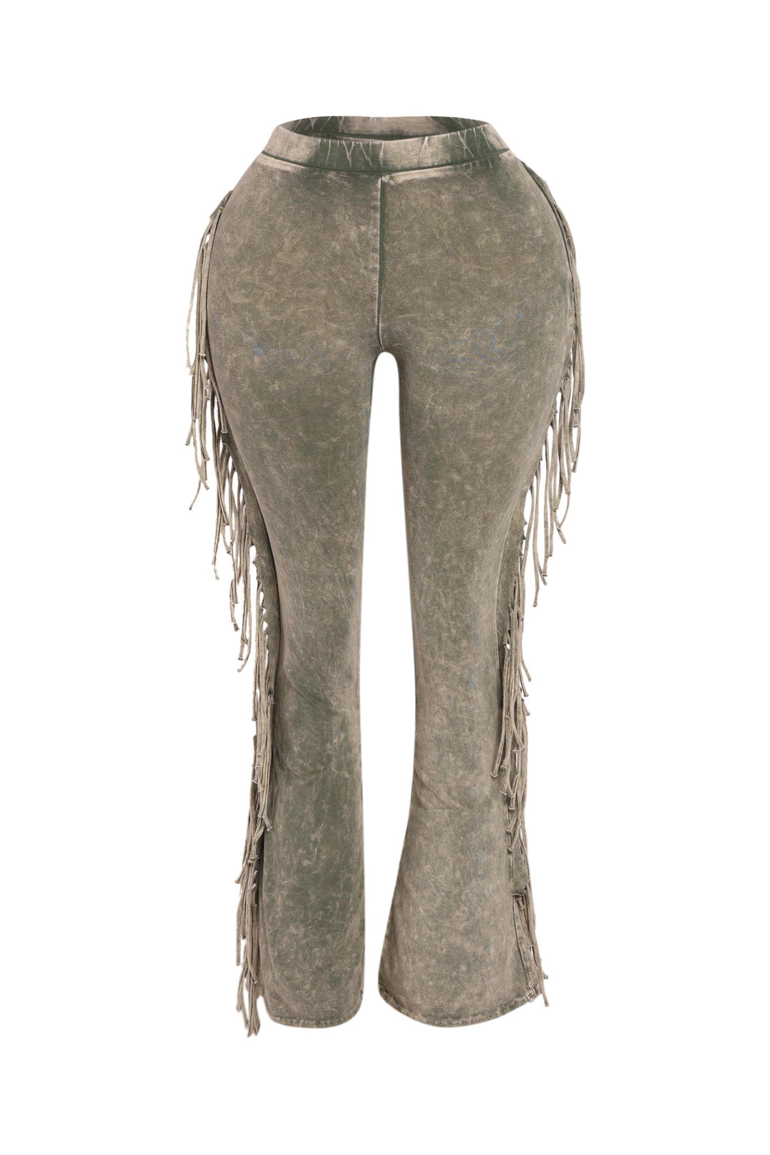 Soft Stretch Fringe-Detail Pants – Forgiving High-Waist Everyday Style