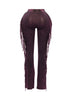 Fringe-Detailed Mineral Washed Pants