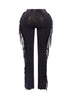 Fringe-Detailed Mineral Washed Pants