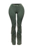Mineral washed fringe flare pants