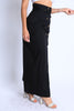 Trench Maxi skirt with high slit with button detail