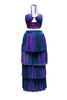 Strap halter top & layered skirt set