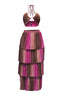 Strap halter top & layered skirt set