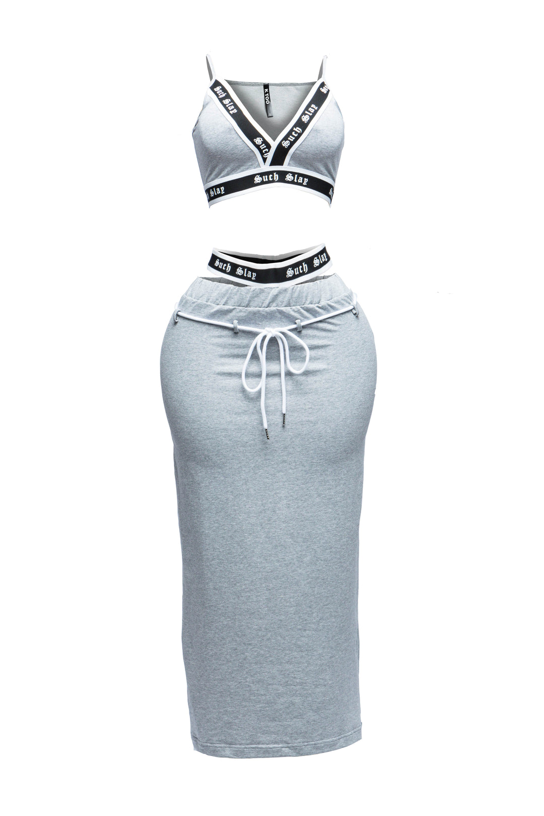 Tank crop top maxi skirt set