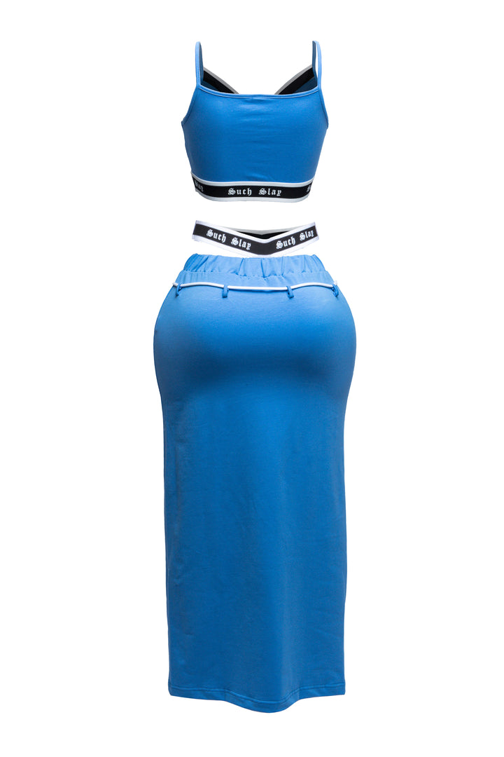 Tank crop top maxi skirt set