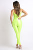 Shiny Nylon bodycon jumpsuit