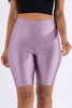 Highwaisted shiny nylon biker shorts in plus size