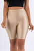 Highwaisted shiny nylon biker shorts in plus size