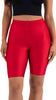 Highwaisted shiny nylon biker shorts