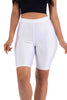 Highwaisted shiny nylon biker shorts in plus size