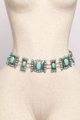 Turquoise Medallion Chain Belt