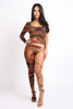 Paint Printed One Sleeve Tie Detailed Jumpsuit