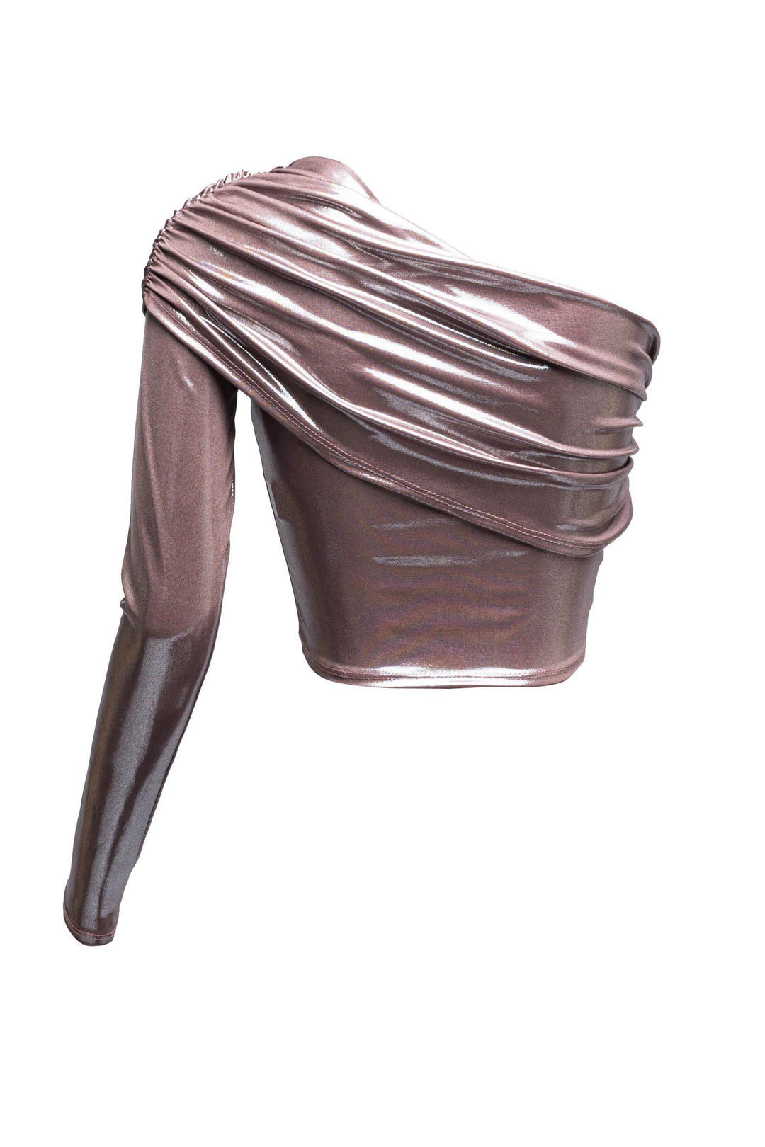 Fold over one shoulder top