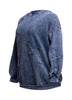 Washed hooded tunic with cross patches