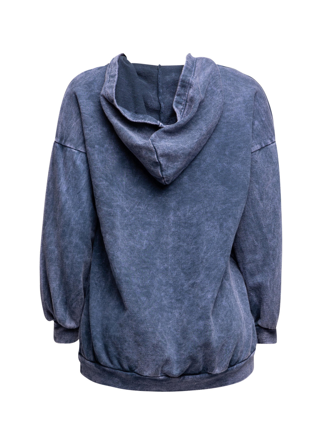 Washed hooded tunic with cross patches