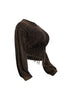 Washed fringe detailed bubble sleeve top
