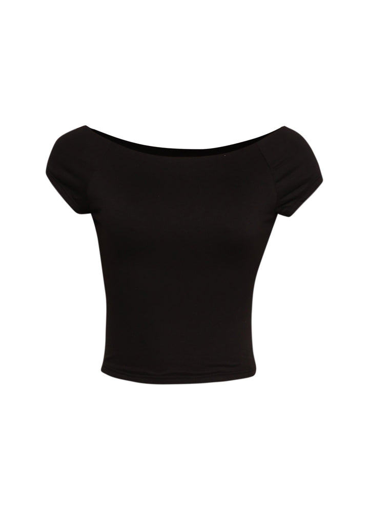 Cap Sleeve Black Top