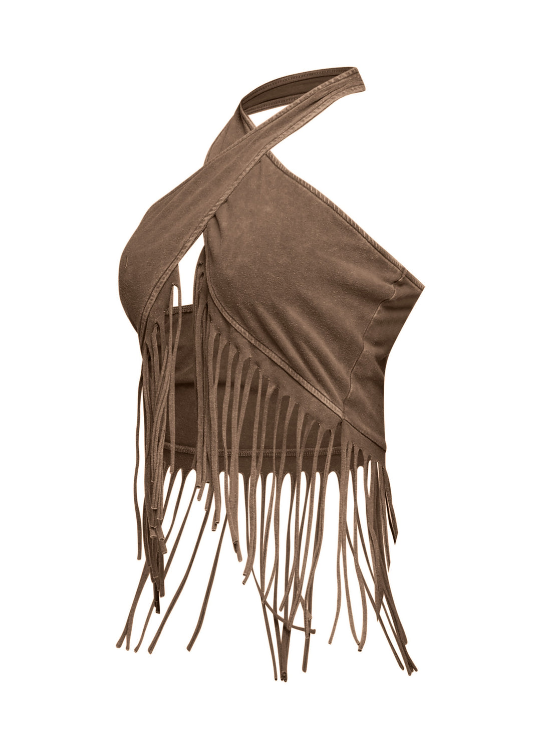 Fringe halter top