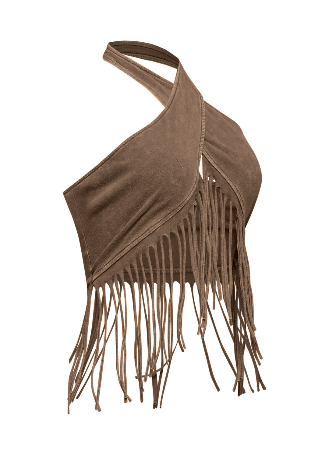 Fringe halter top