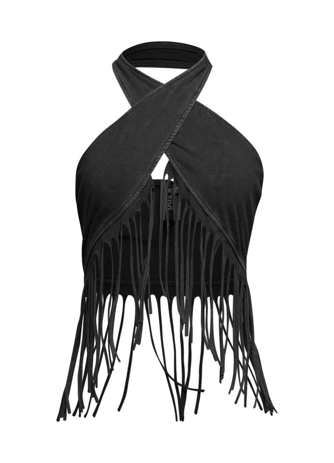 Fringe halter top
