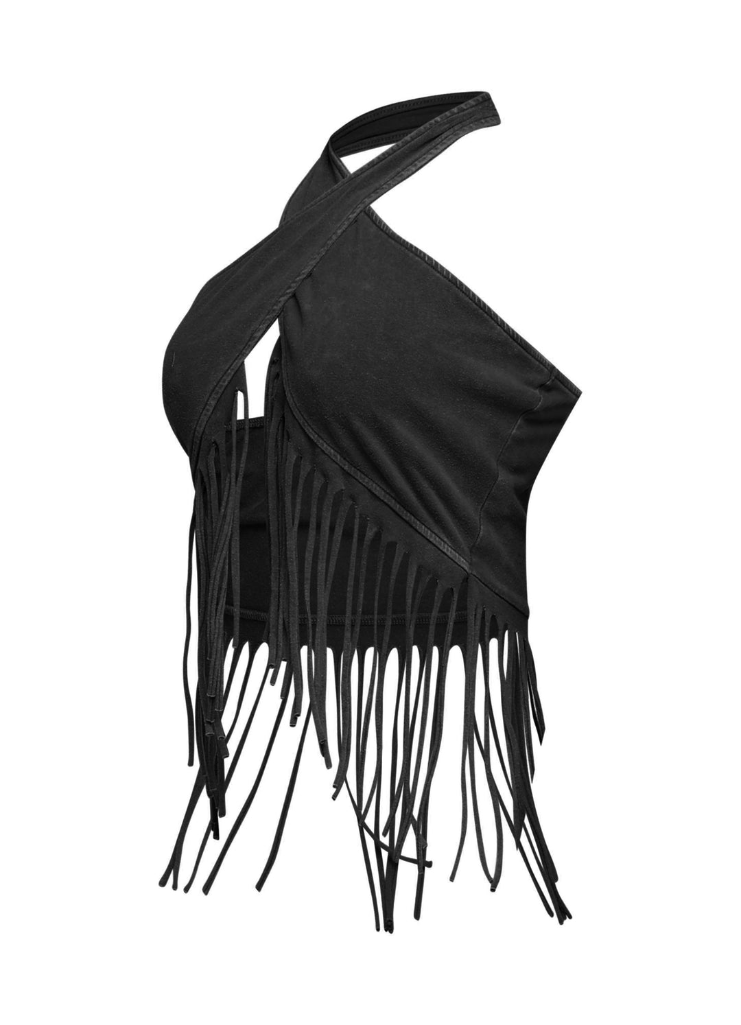 Fringe halter top