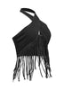 Fringe halter top