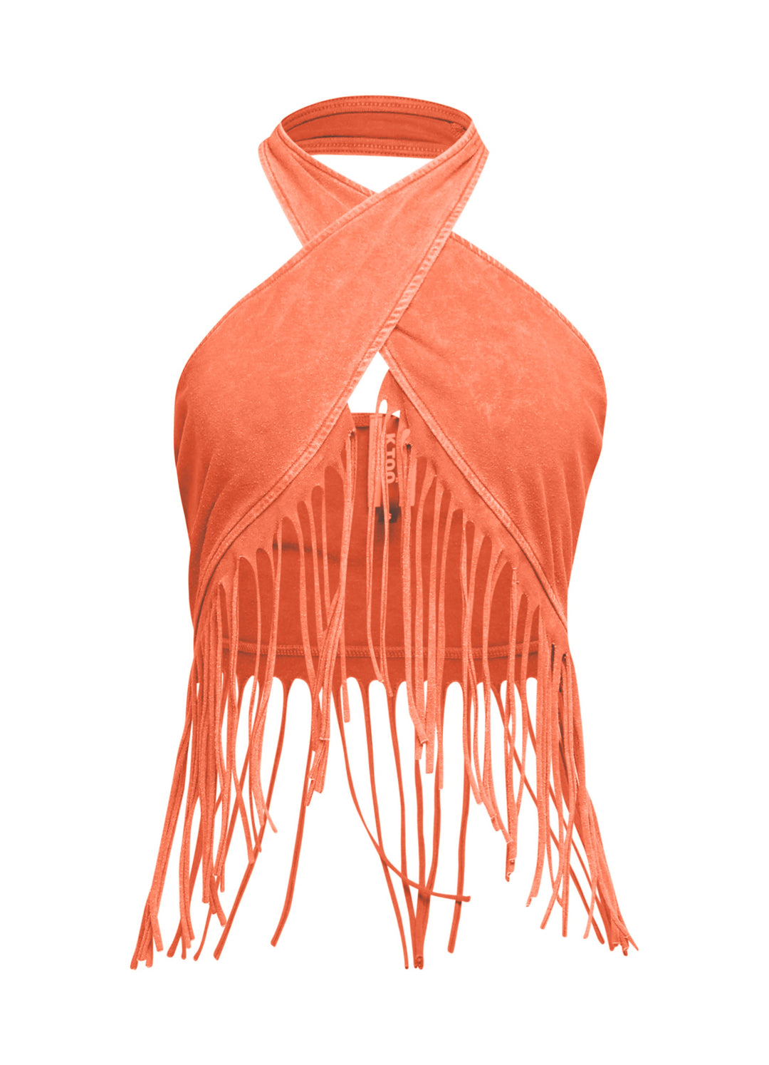 Fringe halter top