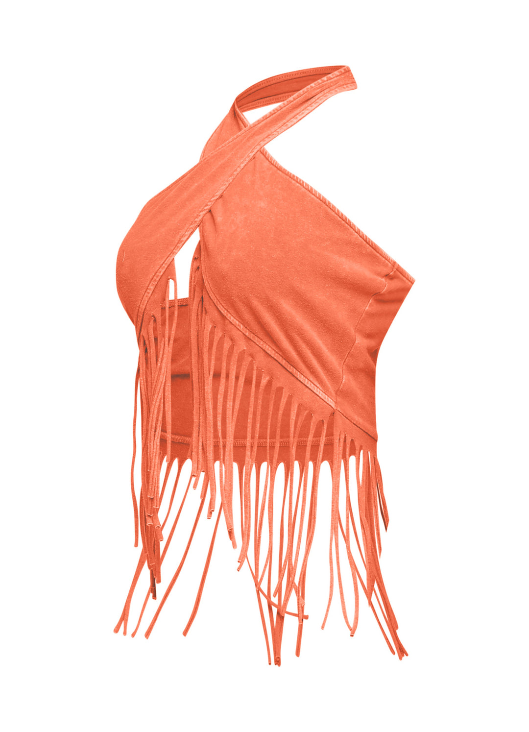 Fringe halter top